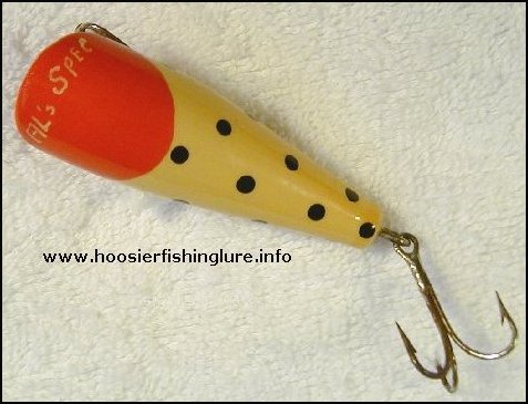 A White, Red and Black Al's Spec Bait