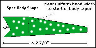 Illustration of the head of a Spec bait 